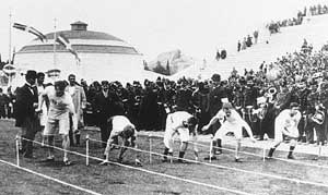 history of running - the 1896 100m