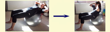 stability ball exercises - crunch