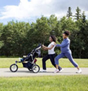 running while pregnant with a stroller