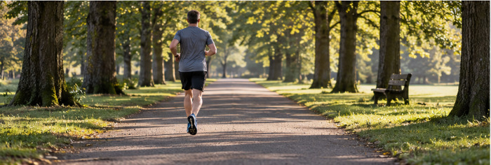 Frank running in park again in distance with his back to us Frank running in park again in distance with his back to us