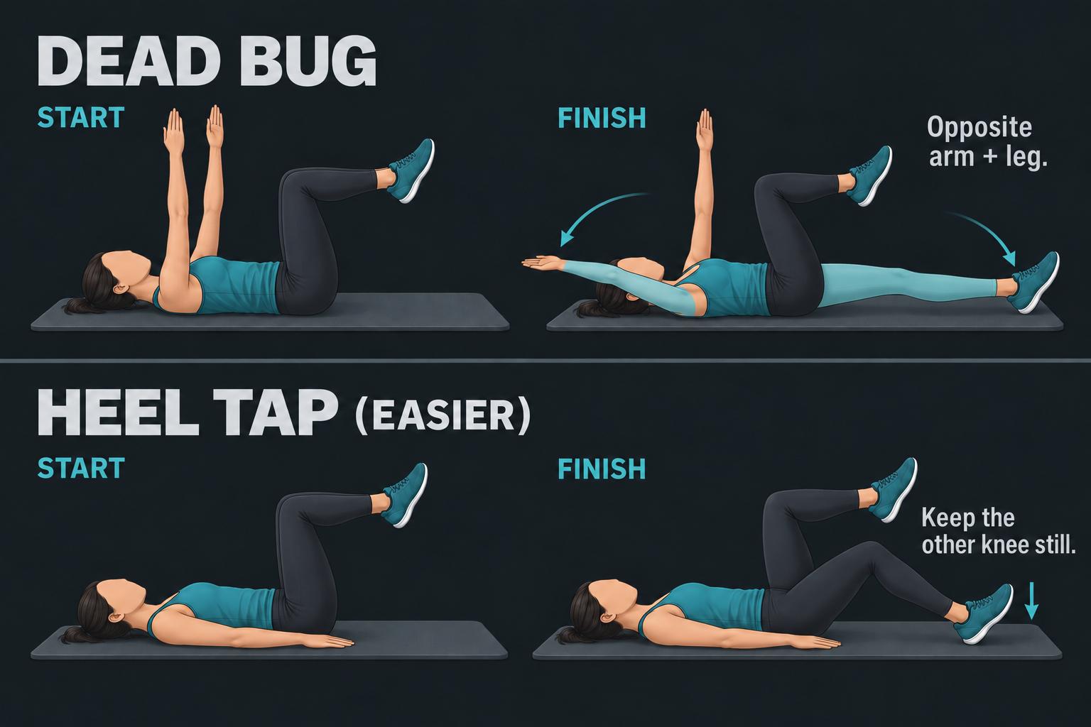 dead bug or heel tap diagram dead bug or heel tap diagram
