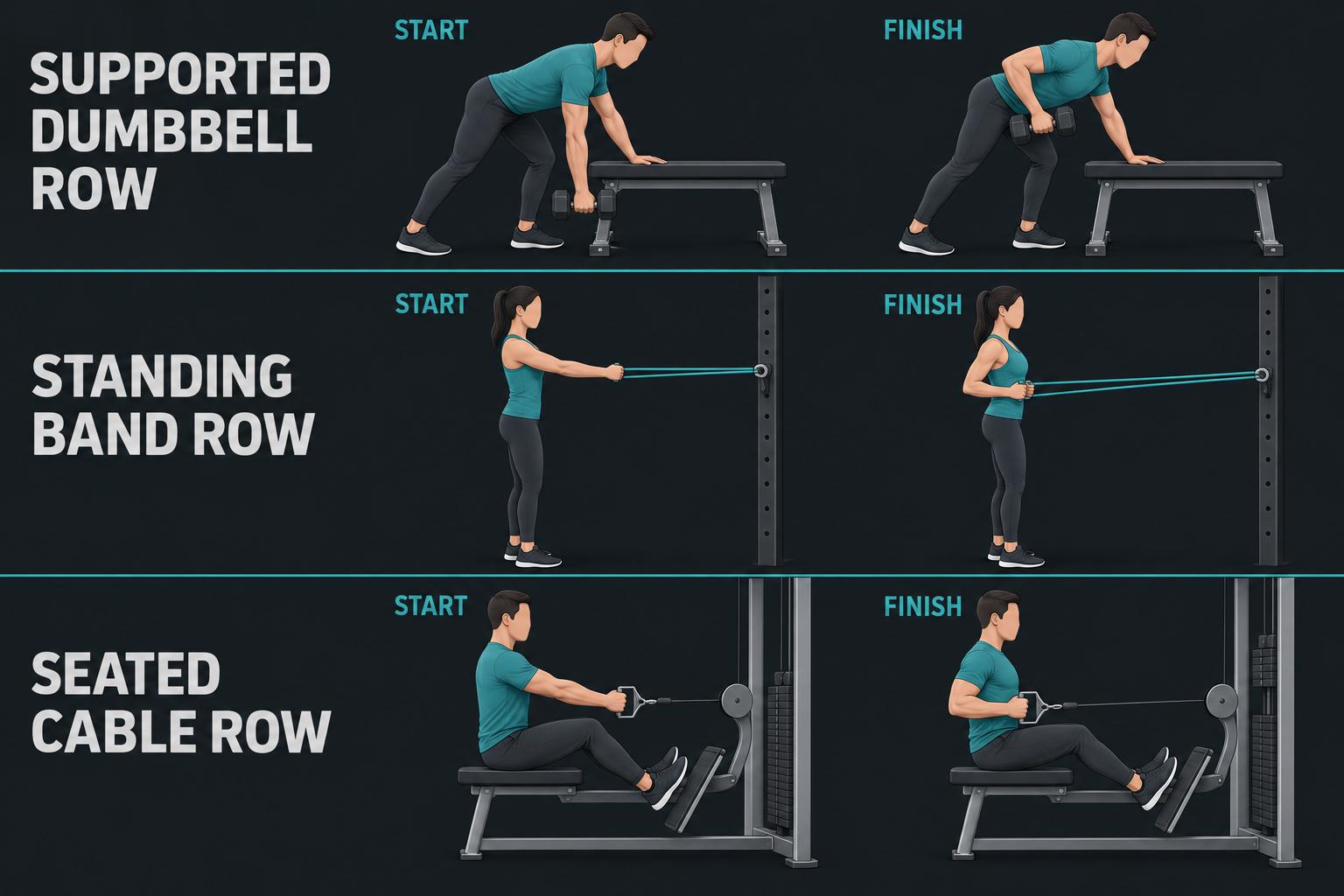 row exercise diagram row exercise diagram